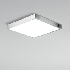 PLAFONIERA LED DOMO CROMO QUADRATA 24W 2700LM 4000K IP44 24X24X2,4CM