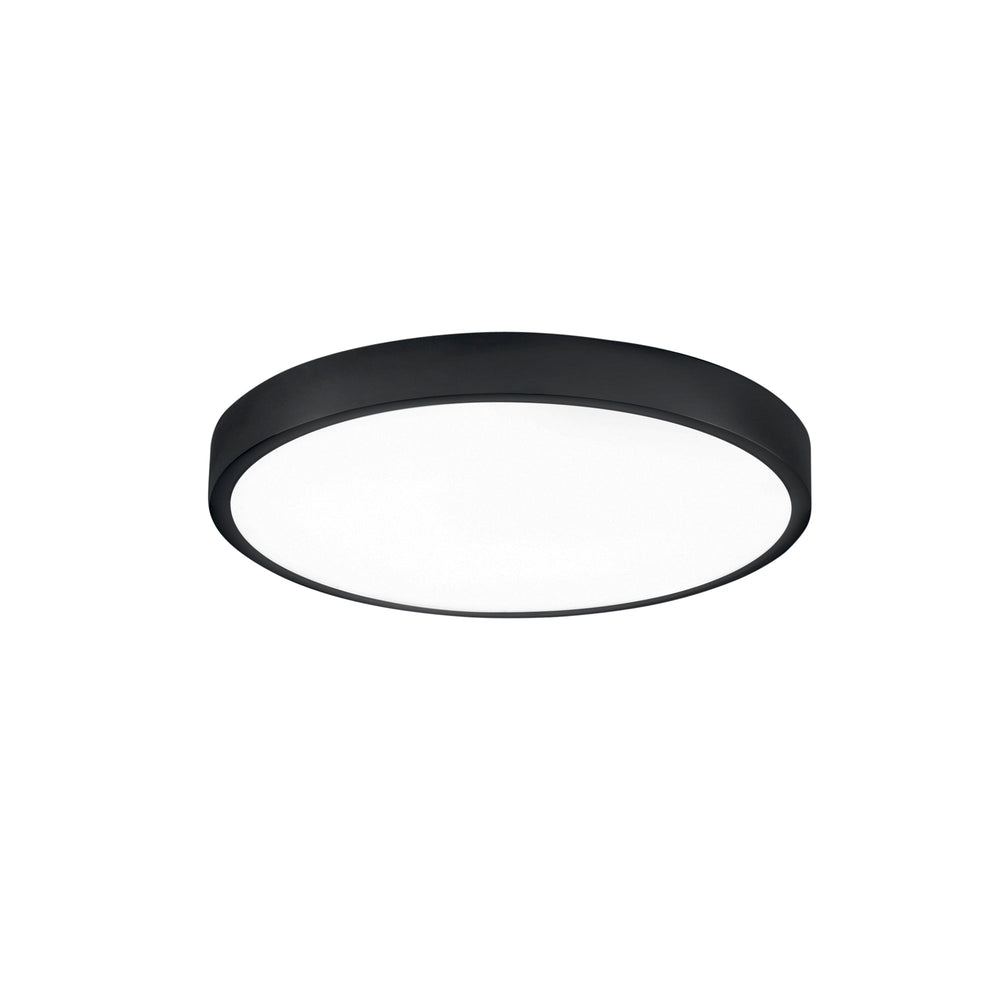 PLAFONIERA LED DOMO NERA TONDA 24W 2700LM 4000K IP44 24X2,4CM