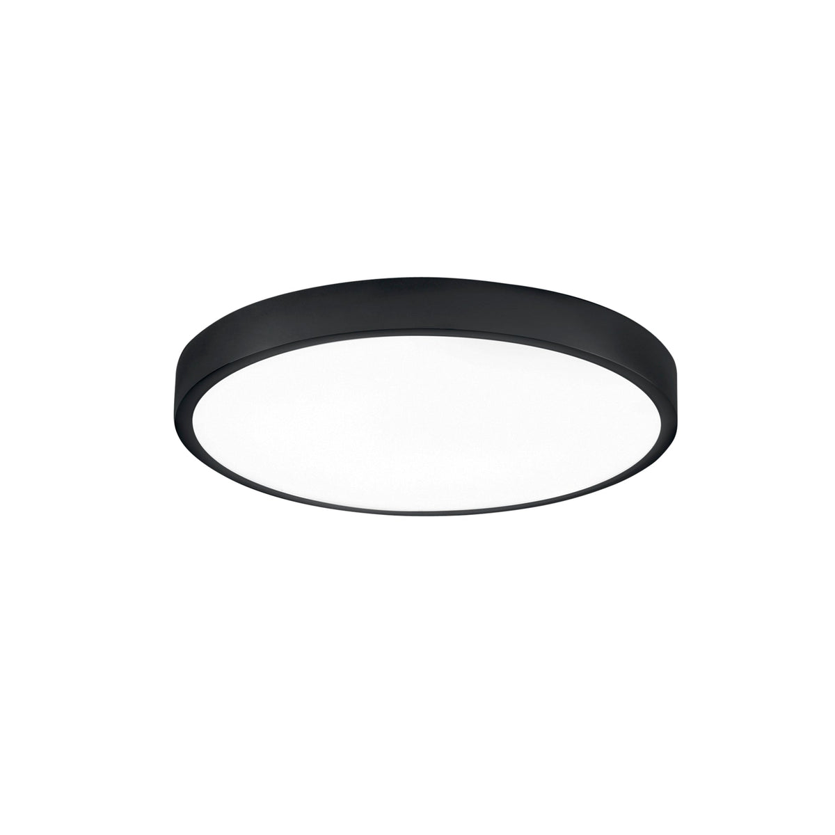"Plafoniera LED DOMO da bagno rotonda nera 24W luce naturale 24 cm."