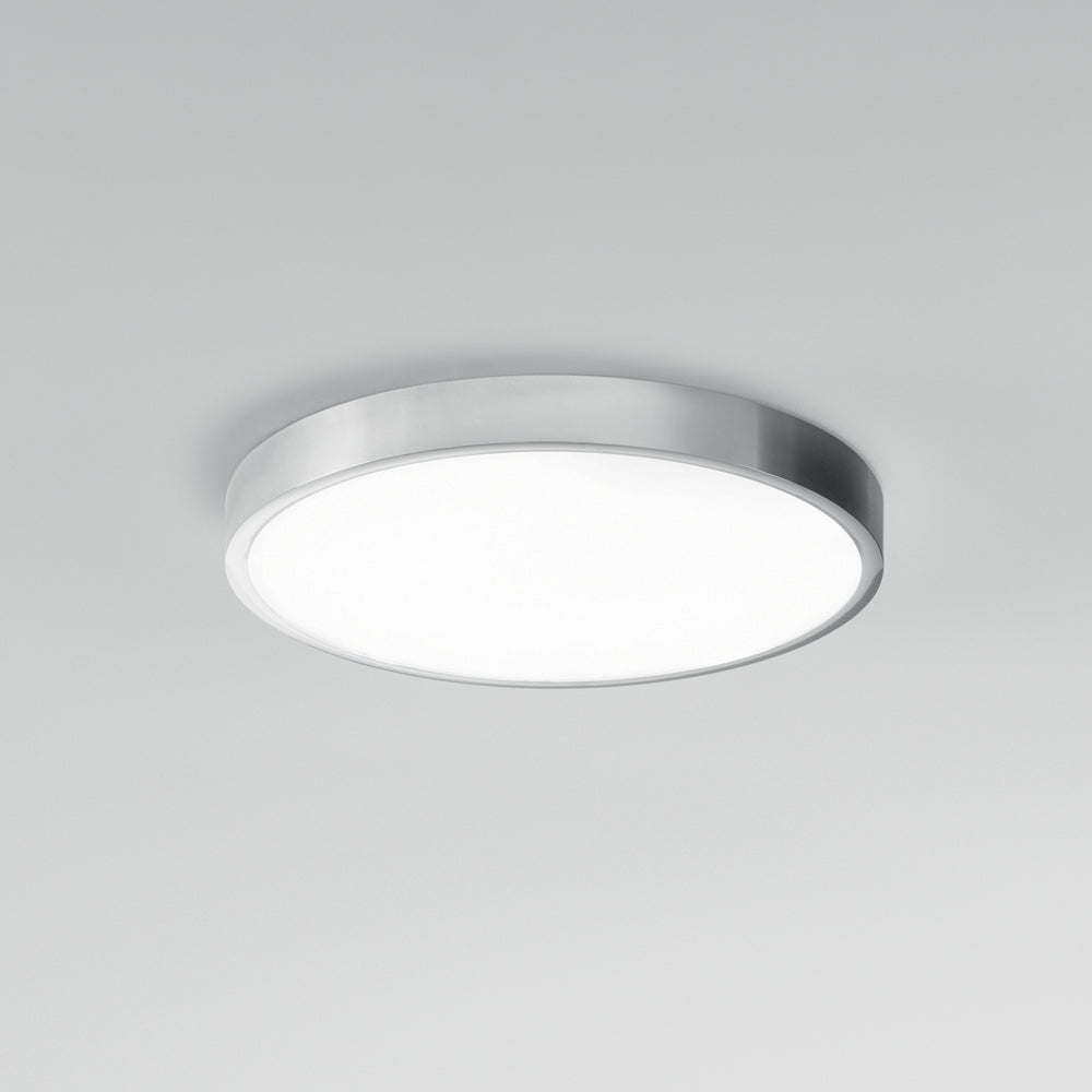 PLAFONIERA LED DOMO CROMO TONDA 24W 2700LM 4000K IP44 24X2,4CM