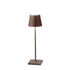 "Lampada LED ricaricabile DRINK in metallo bronzo con dimmer luce calda"