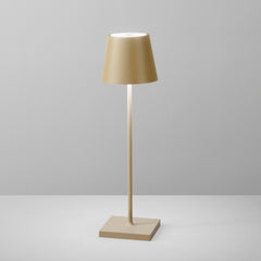 LAMPADA DA TAVOLO RICARICABILE LED DRINK ORO 2,2W 190LM 3000K DIMM. IP54 10X36CM