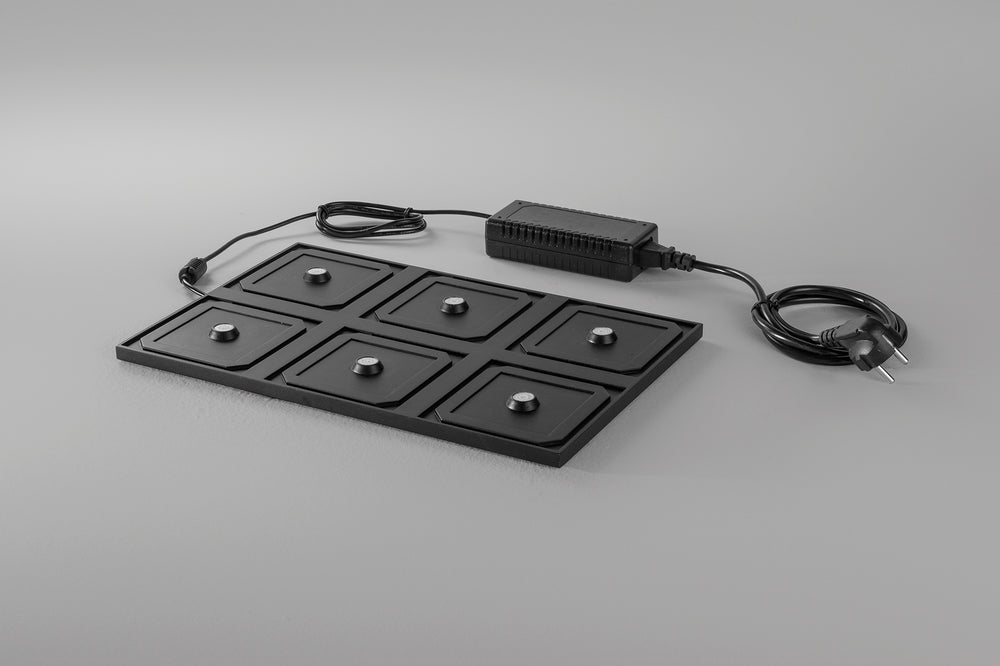 BASE DI RICARICA NERA PER LAMPADE DA TAVOLO DRINK 6 STAZIONI 5V 3A