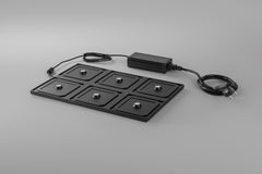 BASE DI RICARICA NERA PER LAMPADE DA TAVOLO DRINK 6 STAZIONI 5V 3A