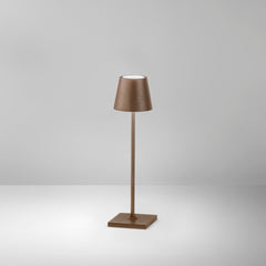 LAMPADA DA TAVOLO RICARICABILE LED DRINK BRONZO 1,5W 165LM 3000K DIMM. IP54 7X25CM