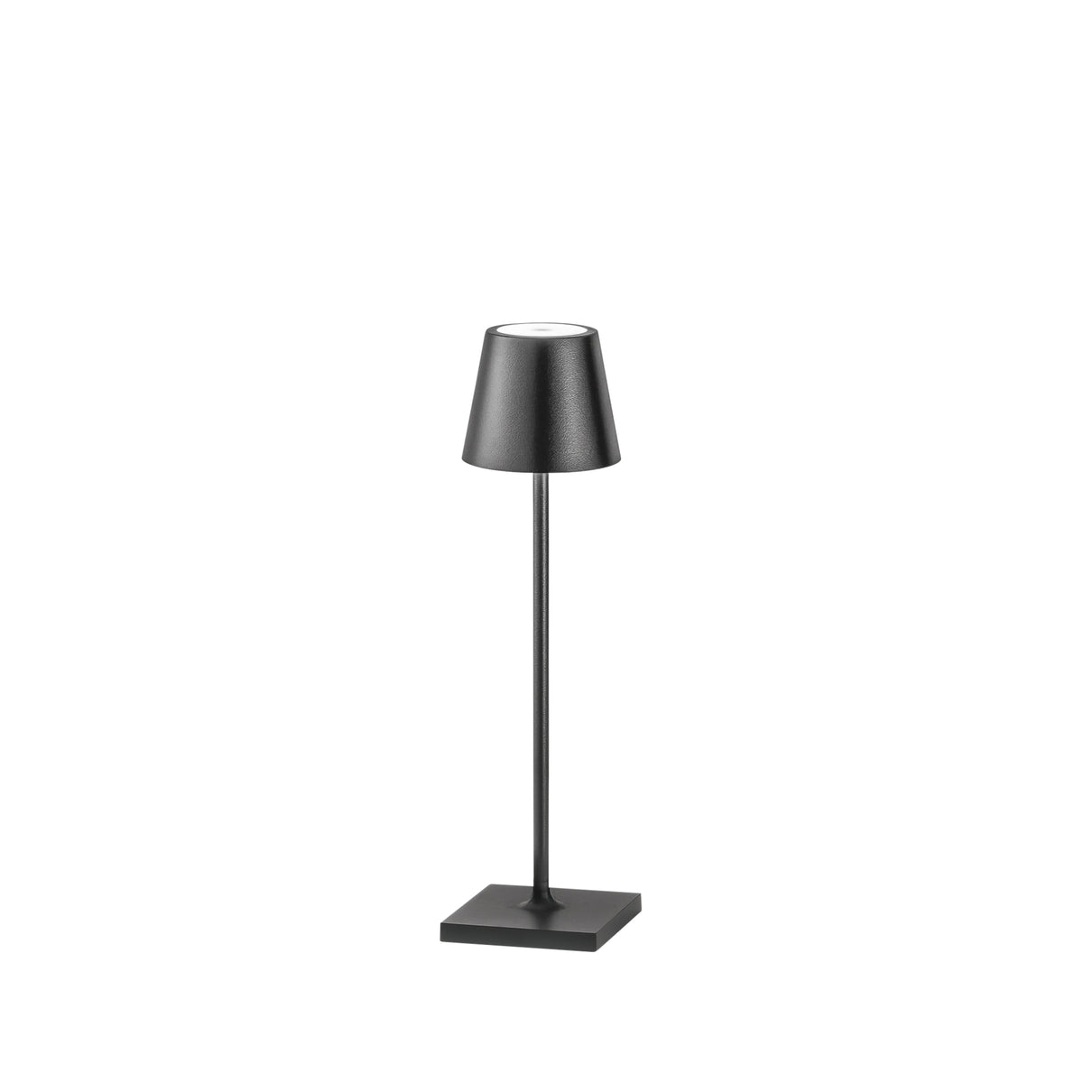 LAMPADA DA TAVOLO RICARICABILE LED DRINK NERA 1,5W 165LM 3000K DIMM. IP54 7X25CM
