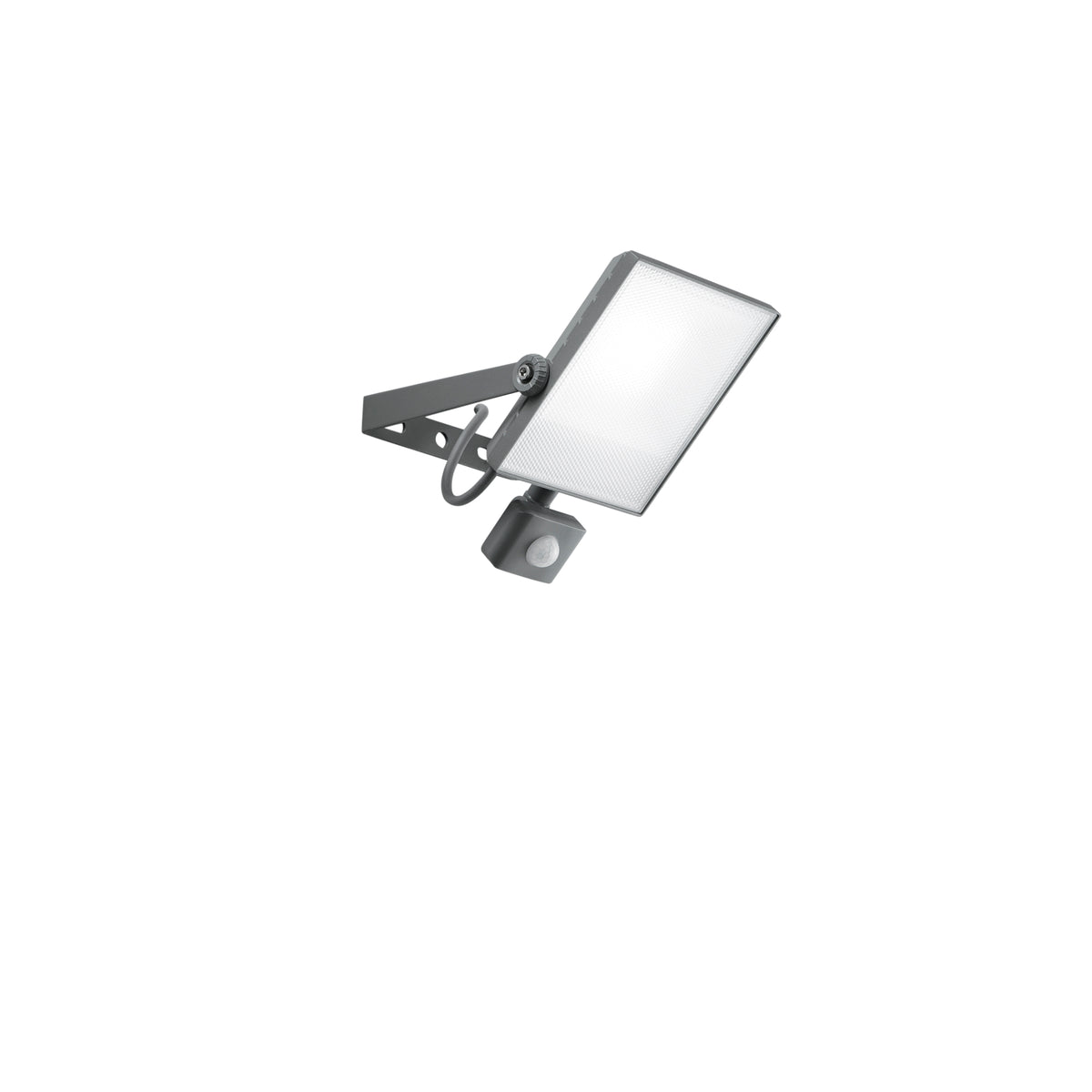 "Proiettore LED AXEL in alluminio argento 30W con sensore di movimento CCT IP44"