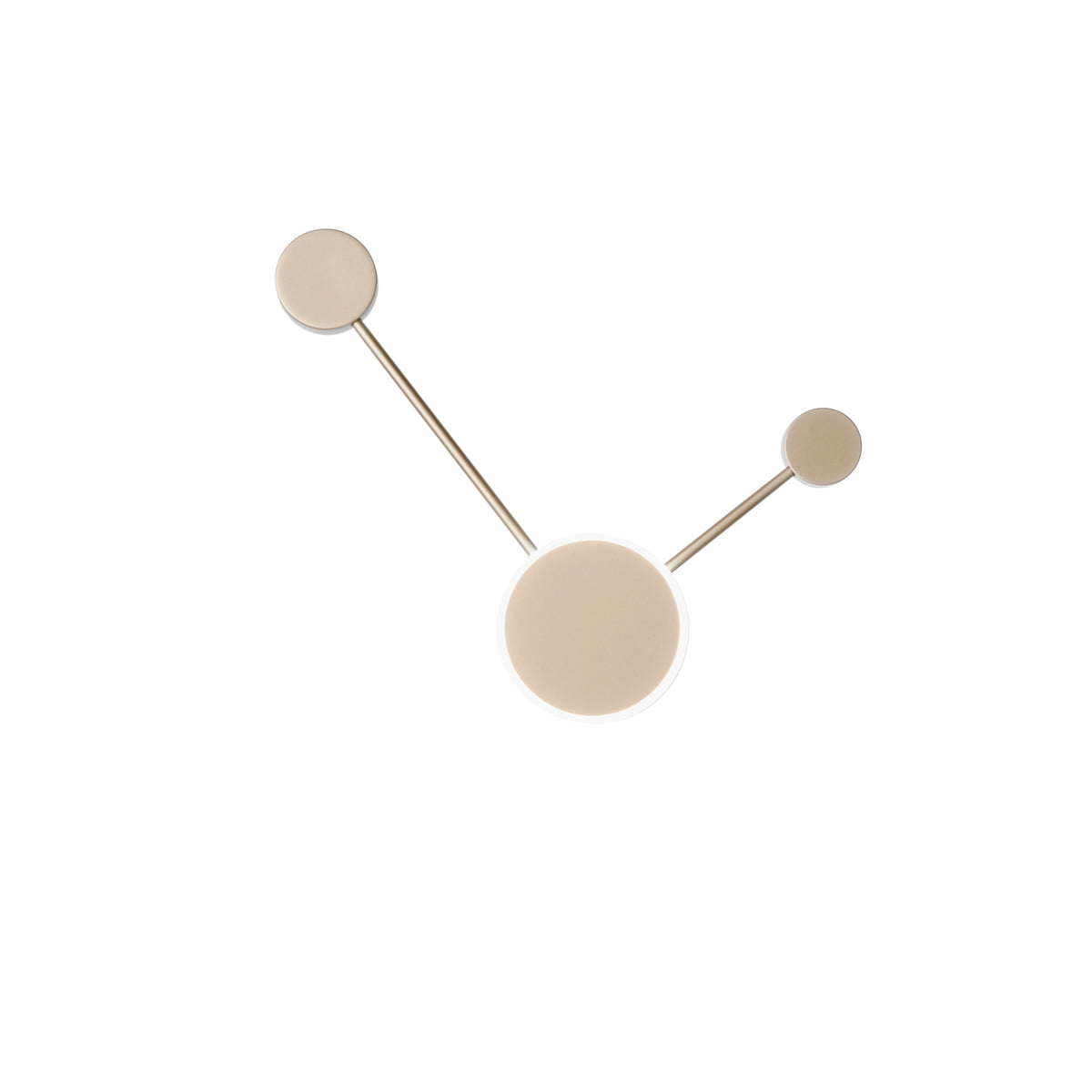 "Plafoniera LED ETERE in alluminio oro 2 punti luce, CCT"