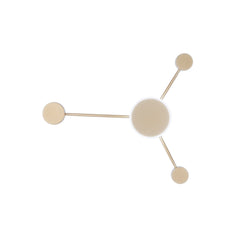 "Plafoniera LED ETERE in alluminio oro 3 punti luce, CCT"