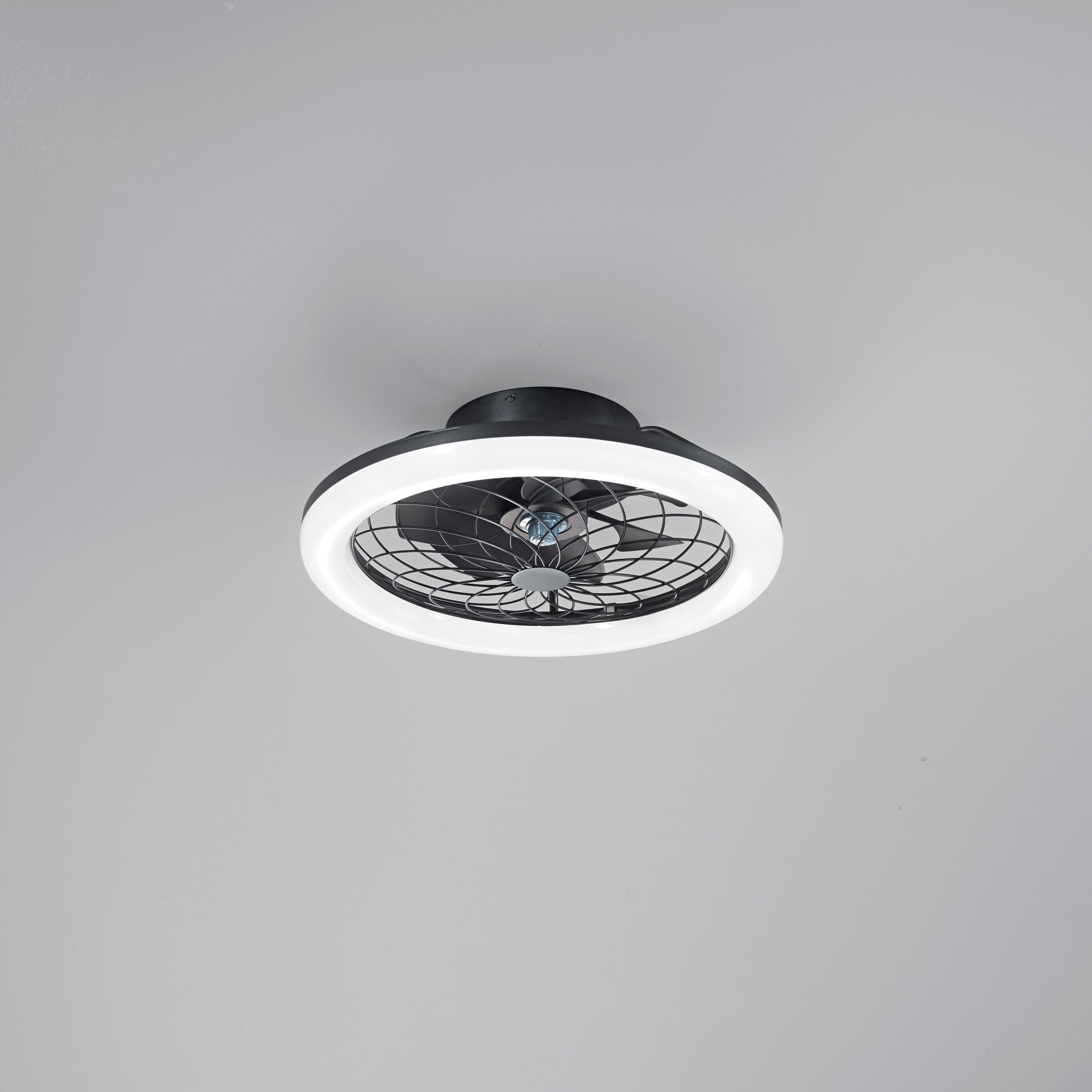 PLAFONIERA LED VENTILATORE ETESIA NERO 40W 5500LM CCT CON TELECOMANDO RF 49X17CM