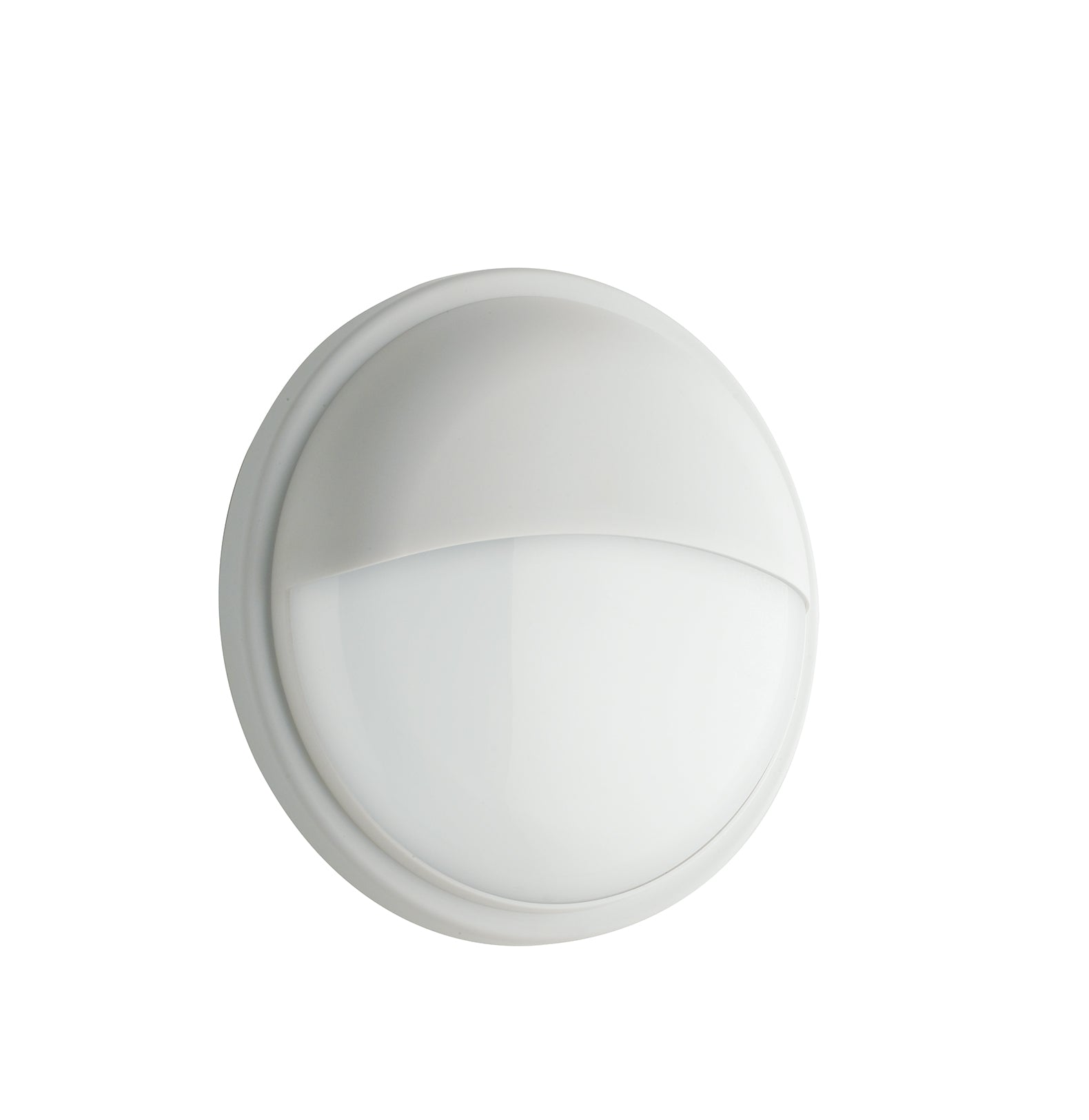 "Plafoniera LED EVER per esterno tonda con palpebra bianca CCT 22cm"