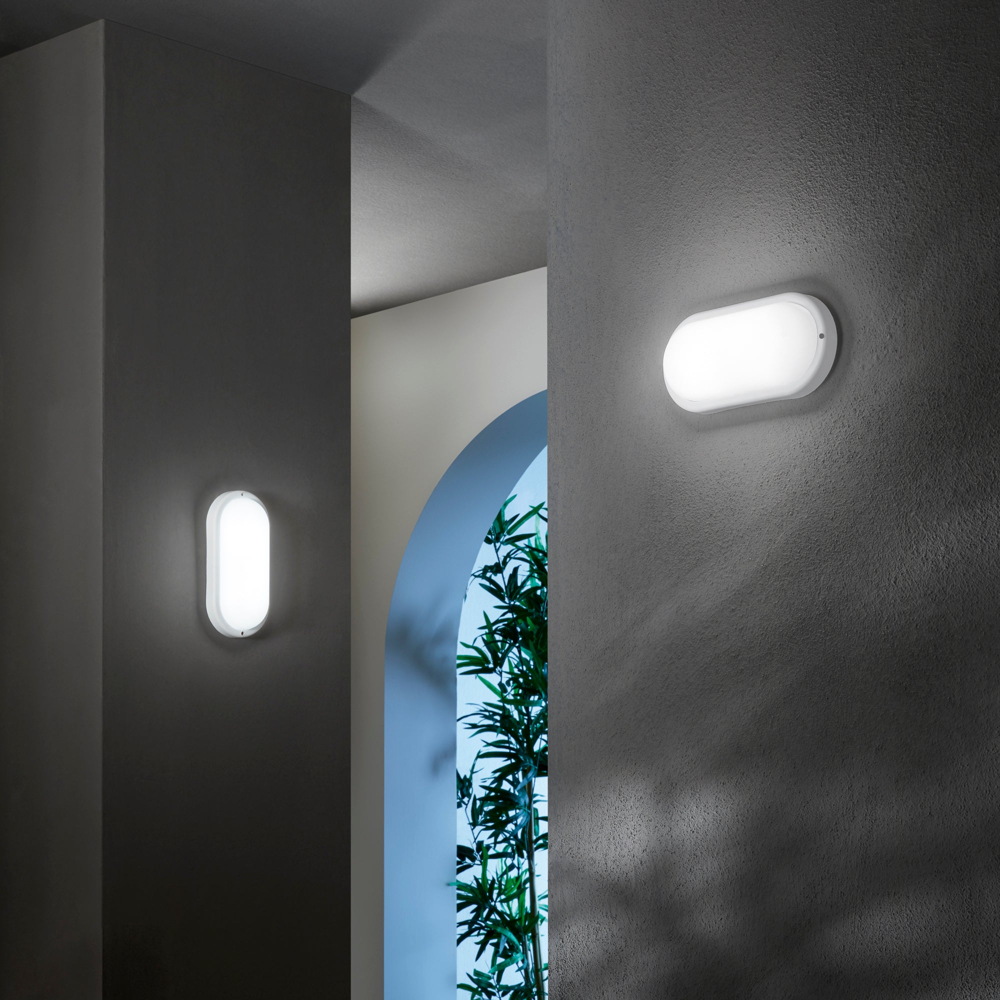PLAFONIERA LED FLIPPY BIANCA 12W 1160LM 4000K IP54 9,5X3,8X19,5CM