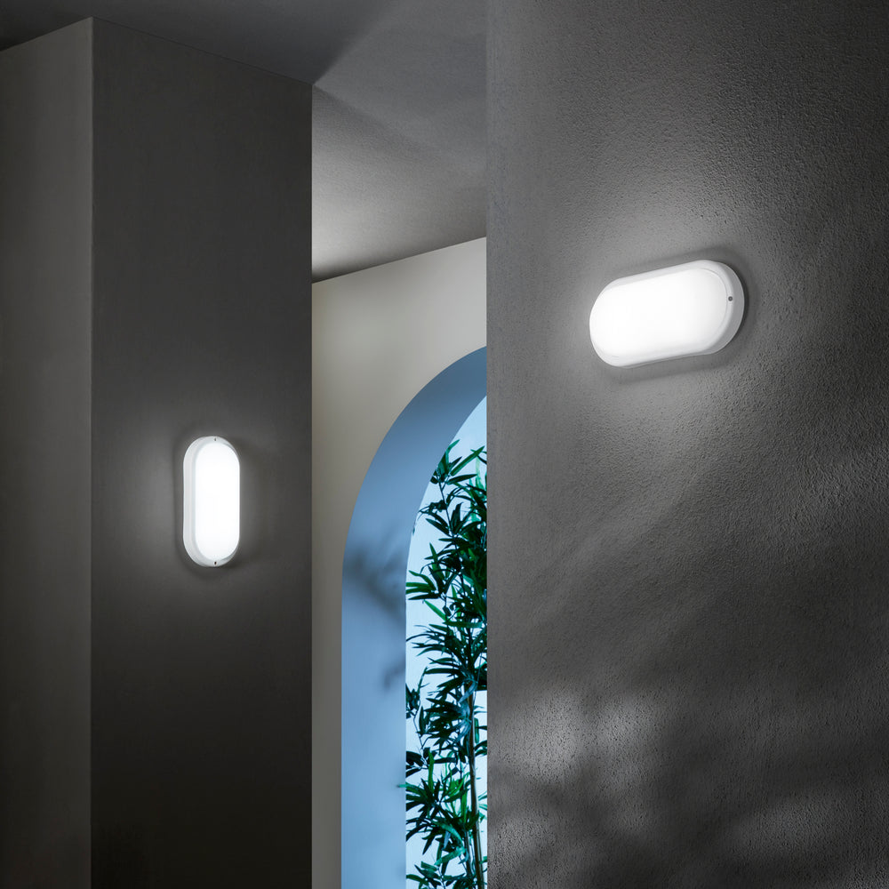 PLAFONIERA LED FLIPPY BIANCA 12W 1160LM 4000K IP54 9,5X3,8X19,5CM