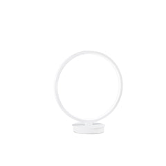 "Lumetto LED FREDY in alluminio bianco con struttura in silicone, CCT, h 31,6cm."