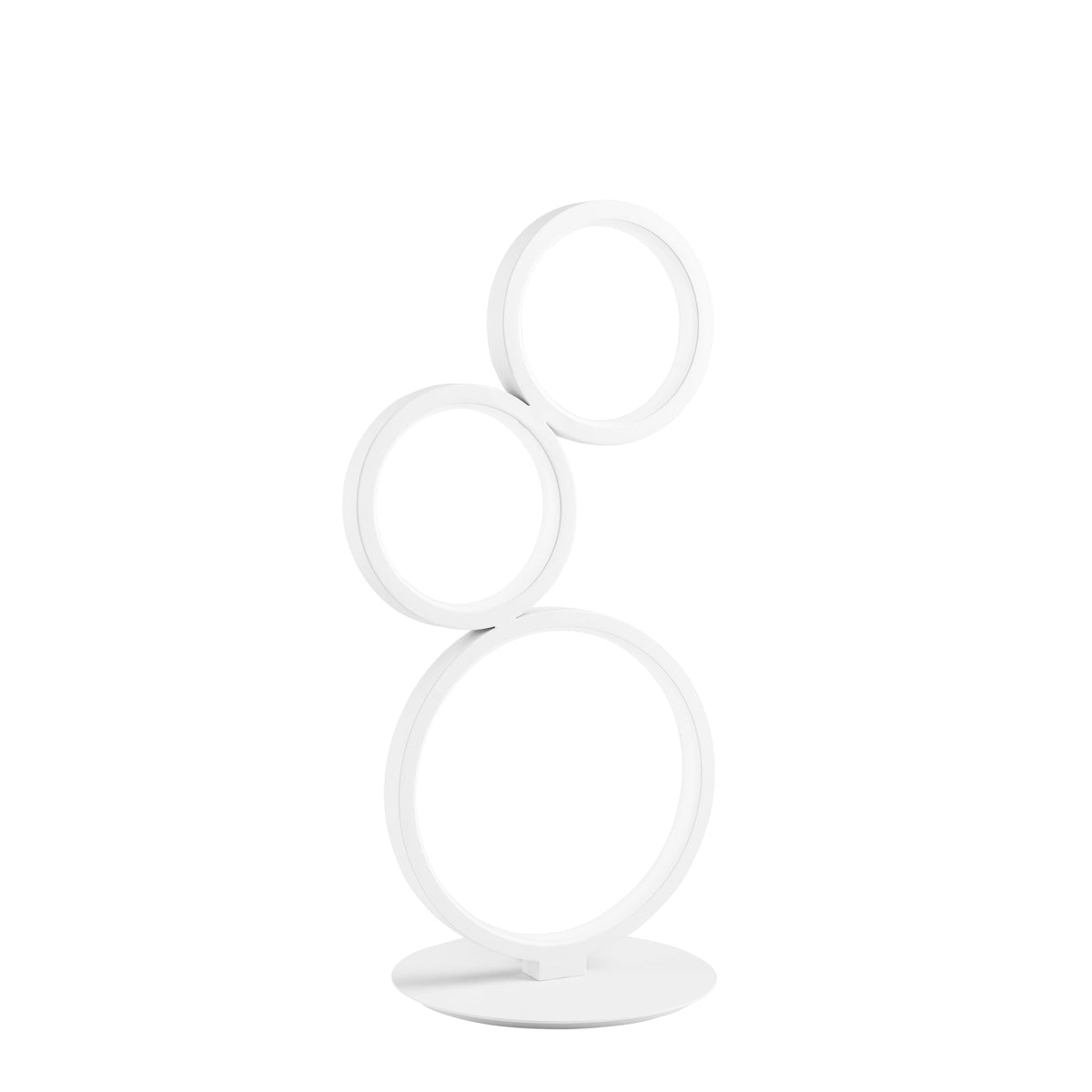 "Lumetto LED FREDY in alluminio bianco con struttura in silicone, CCT, h 42,7cm."
