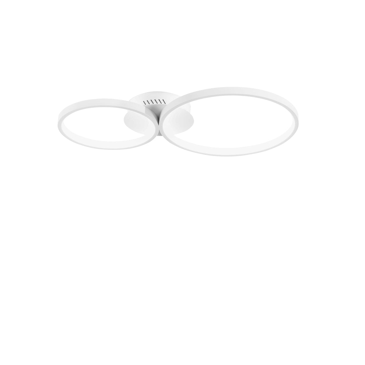 "Plafoniera LED FREDY in alluminio bianco con 2 diffusori in silicone, CCT"