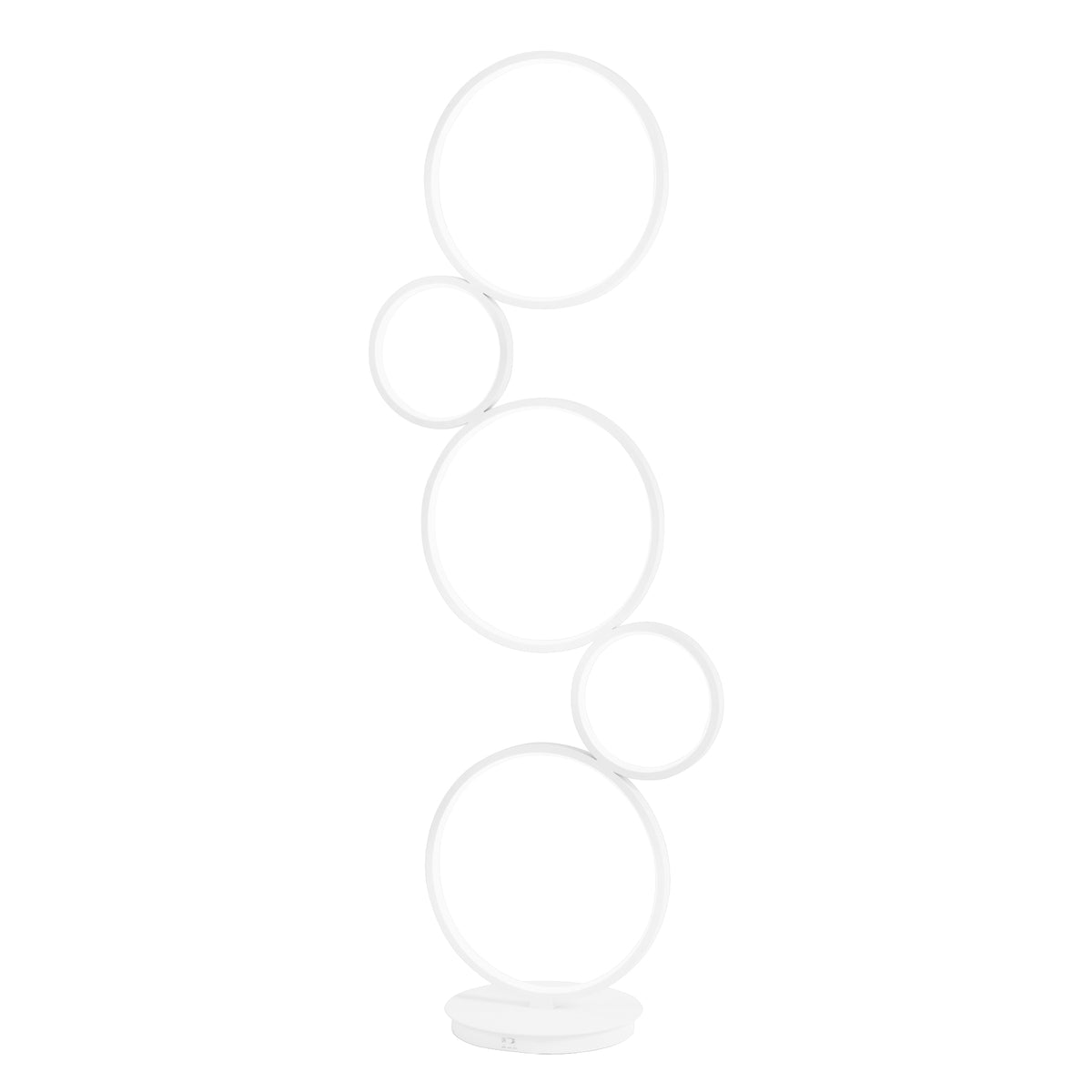 "Piantana LED FREDY in alluminio bianco con struttura in silicone, CCT, h 117cm."