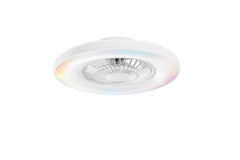 PLAFONIERA LED VENTILATORE GARBIN BIANCO 40W 5500LM CCT DIMM. CON TELECOMANDO RF INCLUSO E SPEAKER BLUETOOTH 15X54,5CM