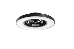 PLAFONIERA LED VENTILATORE GARBIN NERO 40W 5500LM CCT DIMM. CON TELECOMANDO RF INCLUSO E SPEAKER BLUETOOTH 15X54,5CM