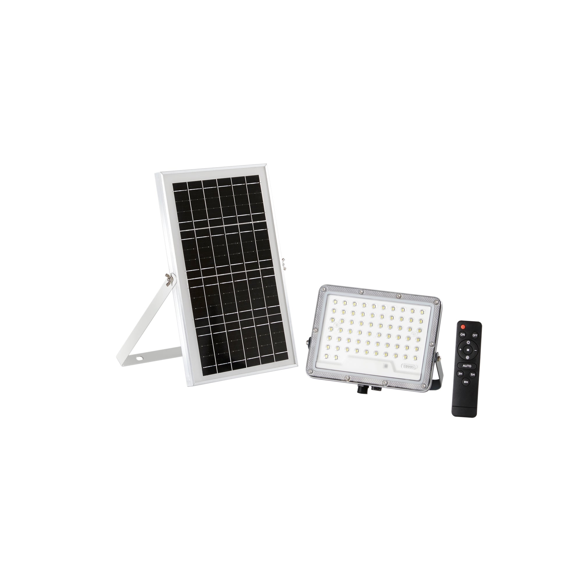 "Faro LED GLASER 100W con pannello solare 1200 LM 3000K"
