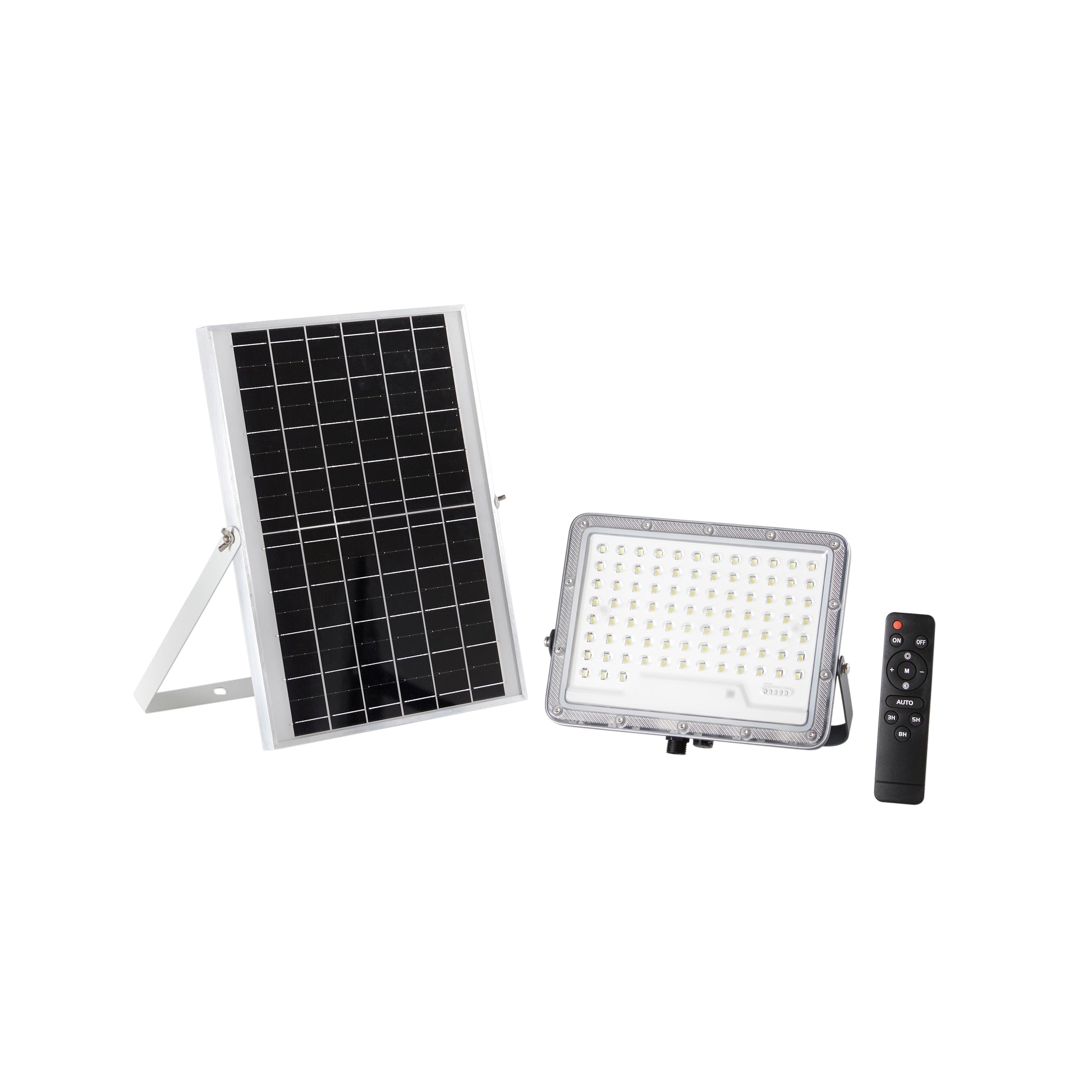 "Faro LED GLASER 200W con pannello solare 1800LM 3000K"