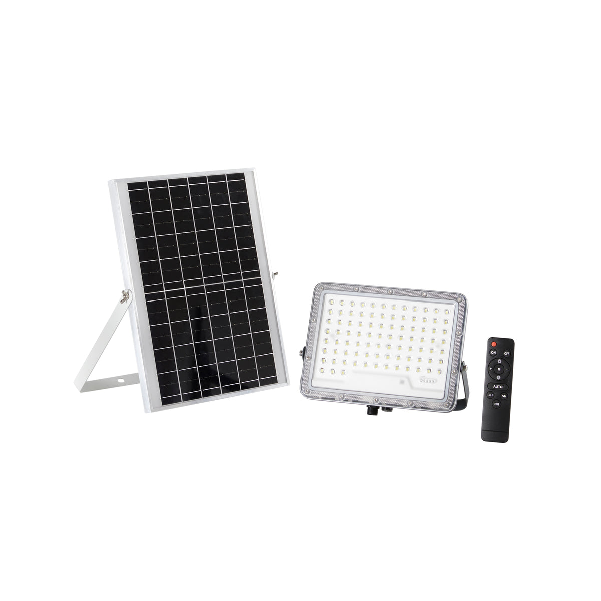 "Faro LED GLASER 200W con pannello solare 1800LM 3000K"