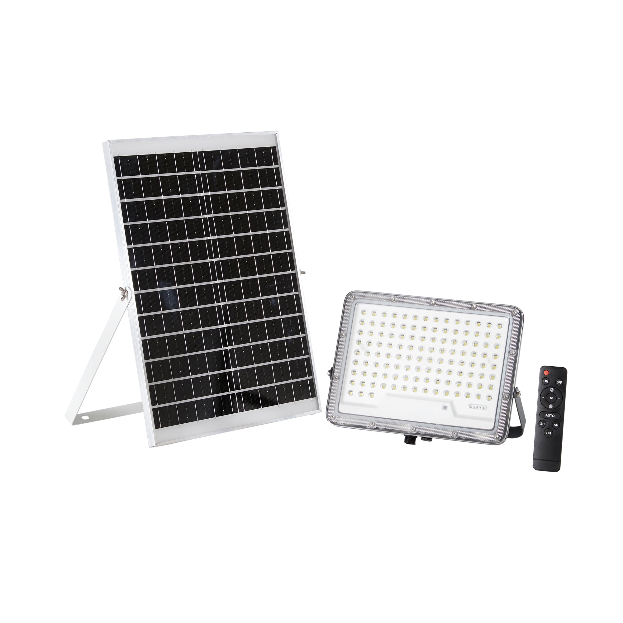 "Faro LED GLASER 400W con pannello solare 3500LM 4000K"