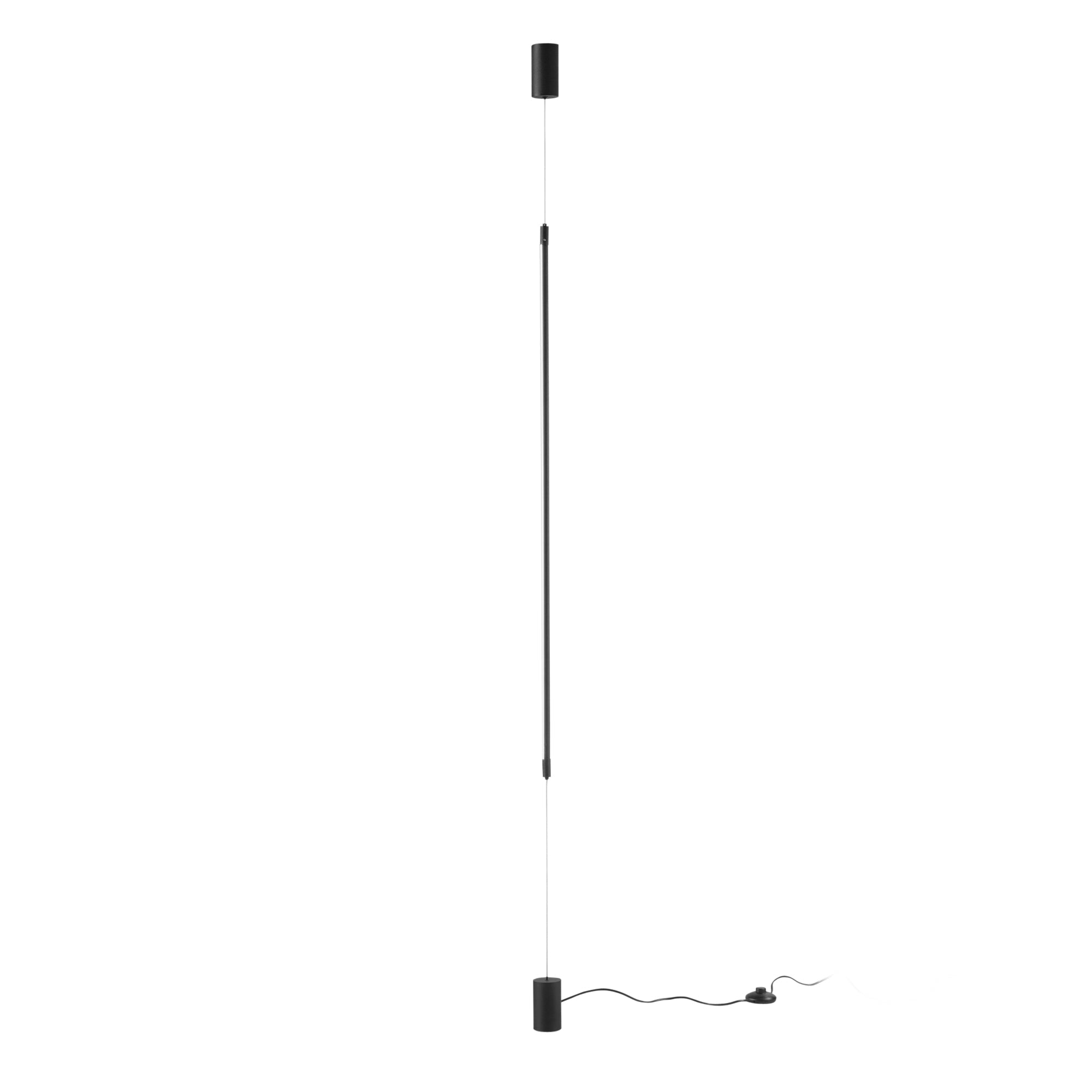 "Piantana a sospensione LED GRAVITY in metallo nero, posizione e altezza regolabili, CCT"
