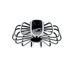 PLAFONIERA LED VENTILATORE GRECALE NERO 80W 8470LM CCT DIMM. Wi-Fi 50X20,7CM