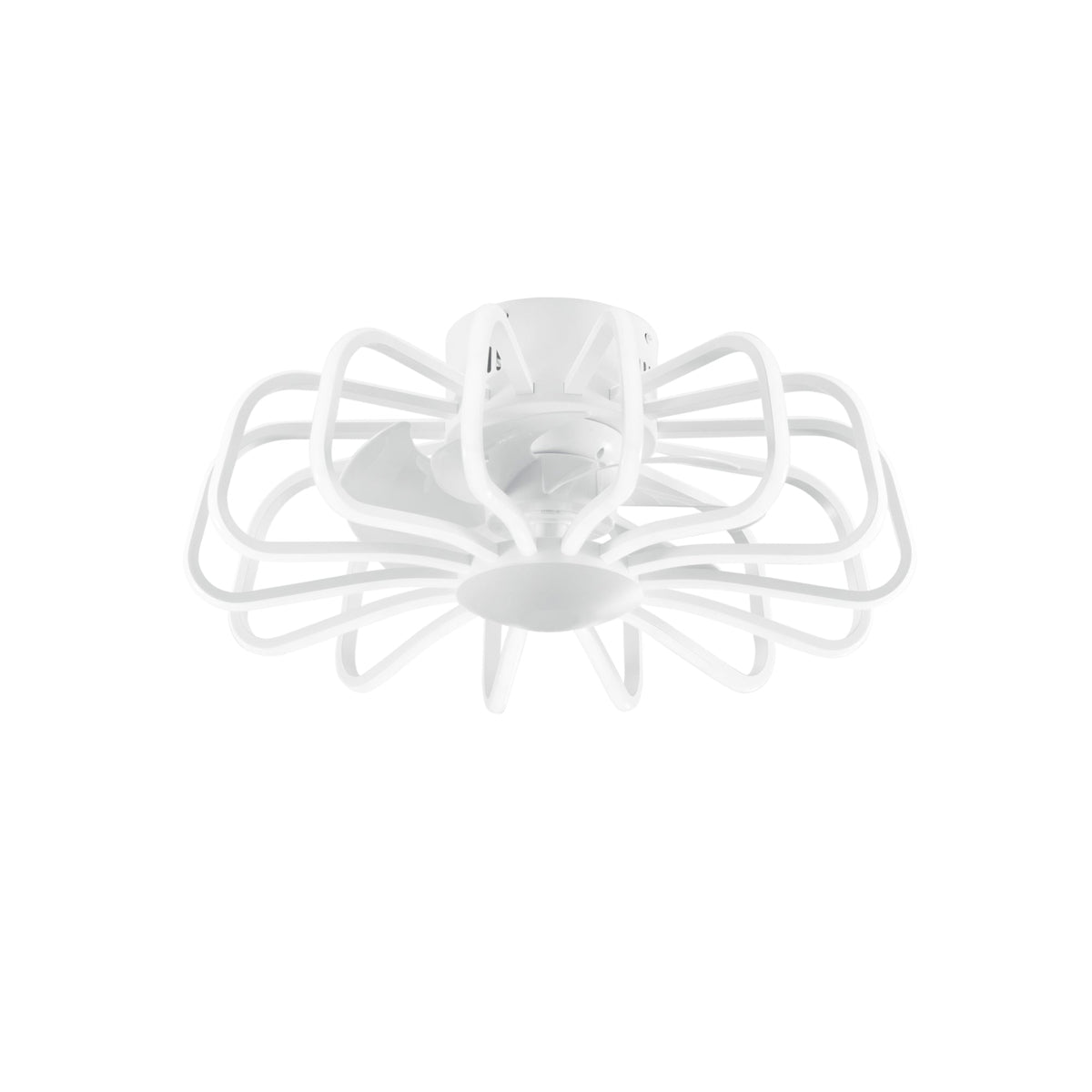 PLAFONIERA LED VENTILATORE GRECALE BIANCO 80W 8470LM CCT DIMM. Wi-Fi 50X20,7CM