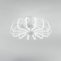 PLAFONIERA LED VENTILATORE GRECALE BIANCO 80W 8470LM CCT DIMM. Wi-Fi 50X20,7CM