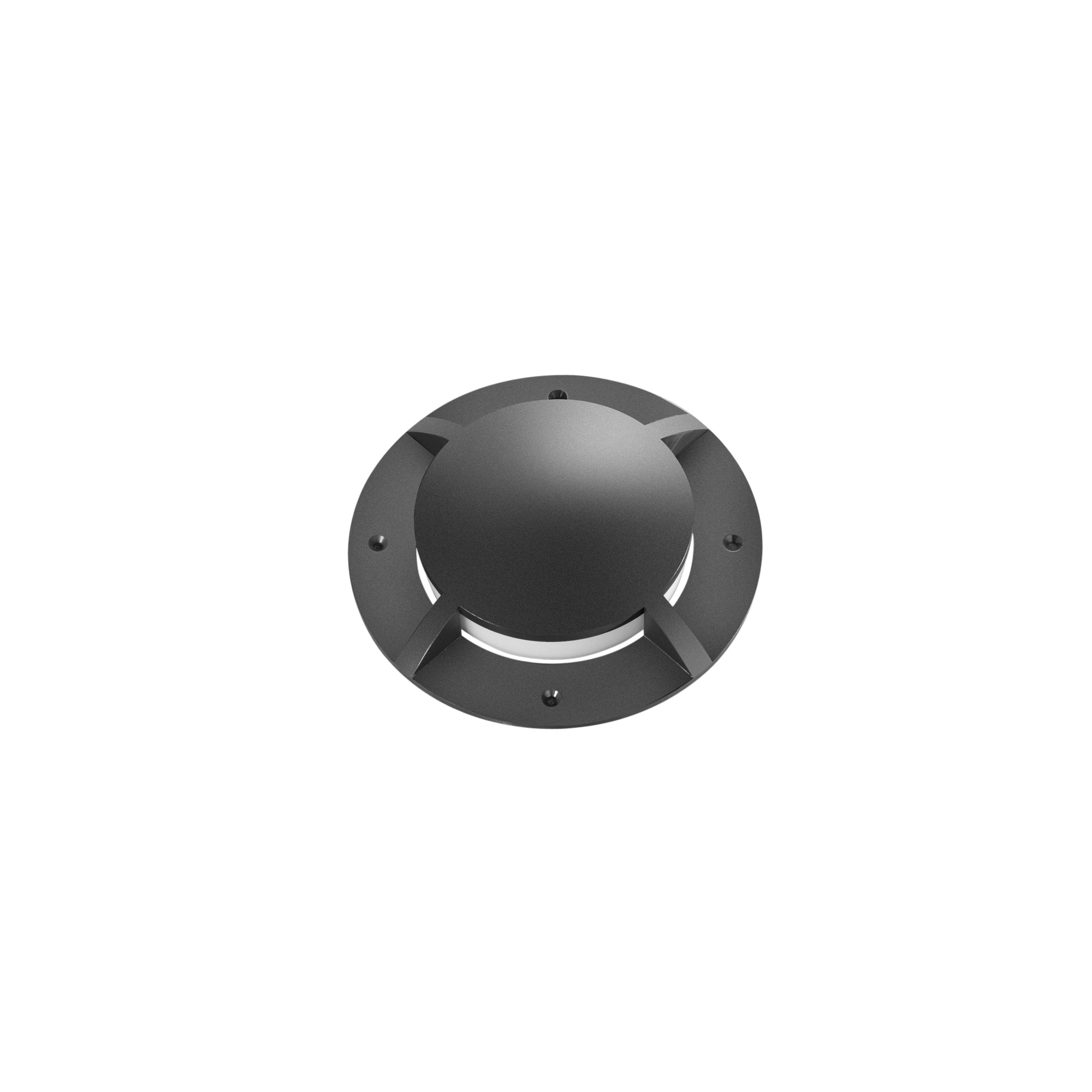 "Segnapassi LED da esterno GROUND in alluminio 4 fasci luminose 16W, CCT, Ø 21cm."