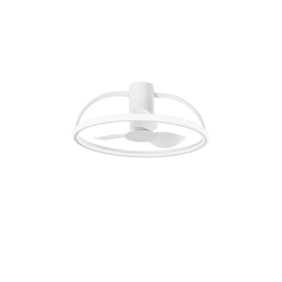 "Plafoniera LED HADLEY bianca con ventilatore, CCT a interruttore e telecomando"