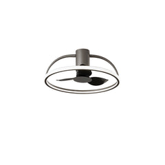 "Plafoniera LED HADLEY grigia con ventilatore, CCT a interruttore e telecomando"