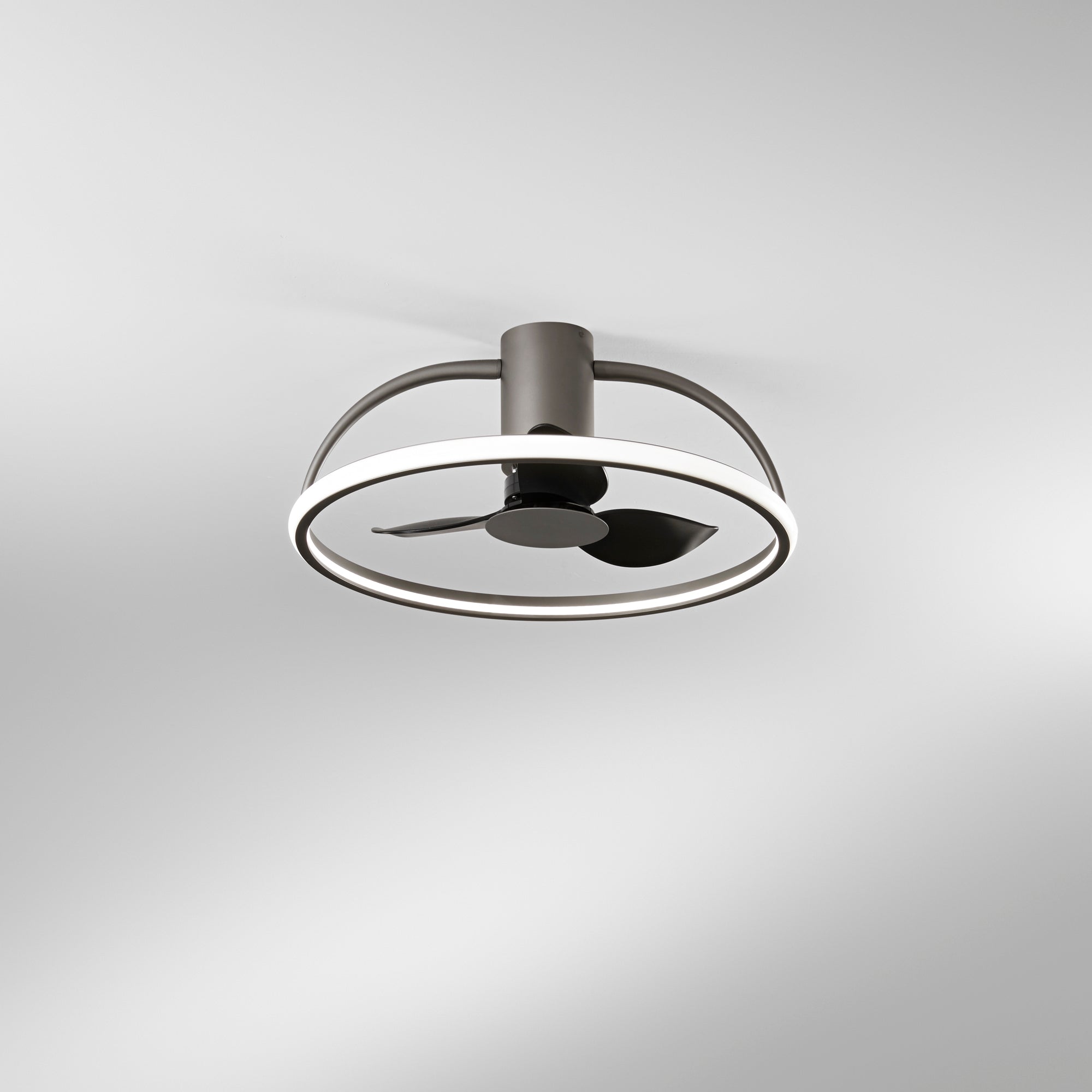 PLAFONIERA LED VENTILATORE HADLEY GRIGIO 40W 5250LM 60X27CM