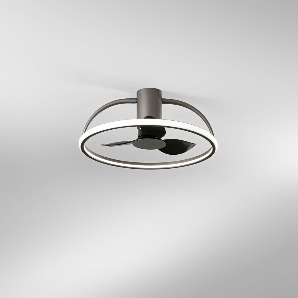 PLAFONIERA LED VENTILATORE HADLEY GRIGIO 40W 5250LM 60X27CM
