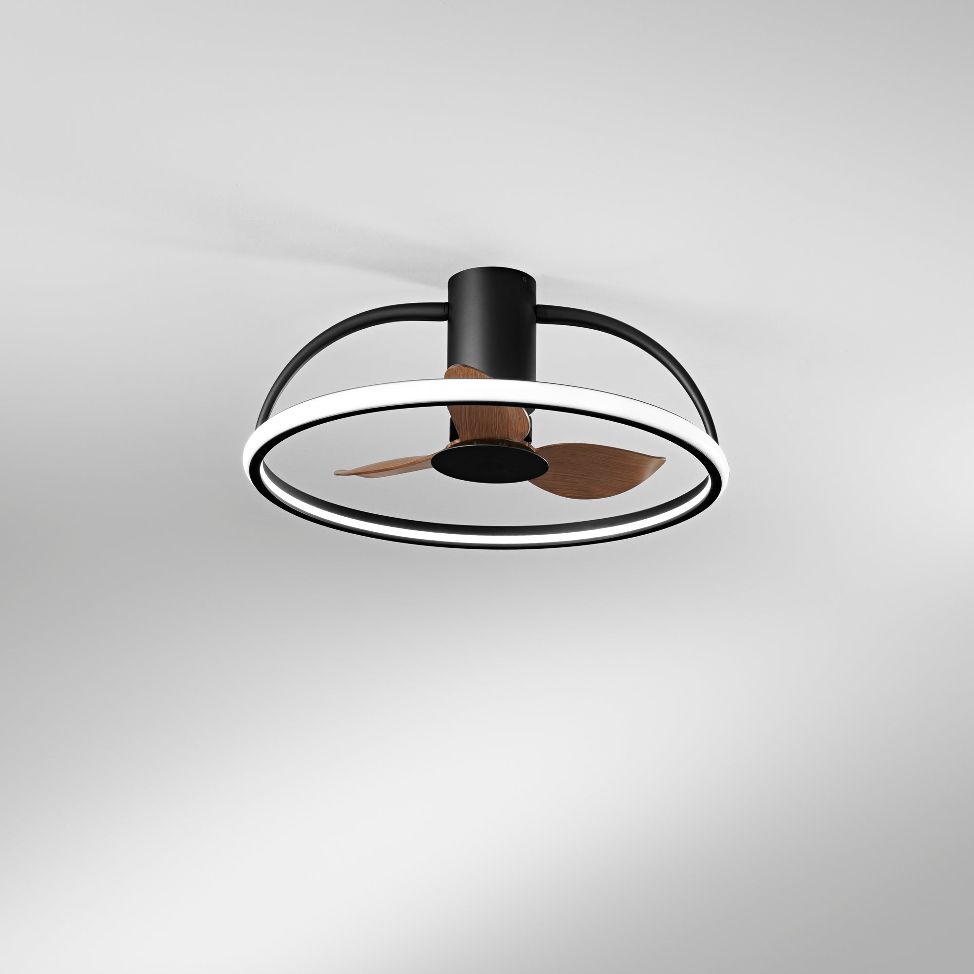 PLAFONIERA LED VENTILATORE HADLEY NERO 40W 5250LM 60X27CM
