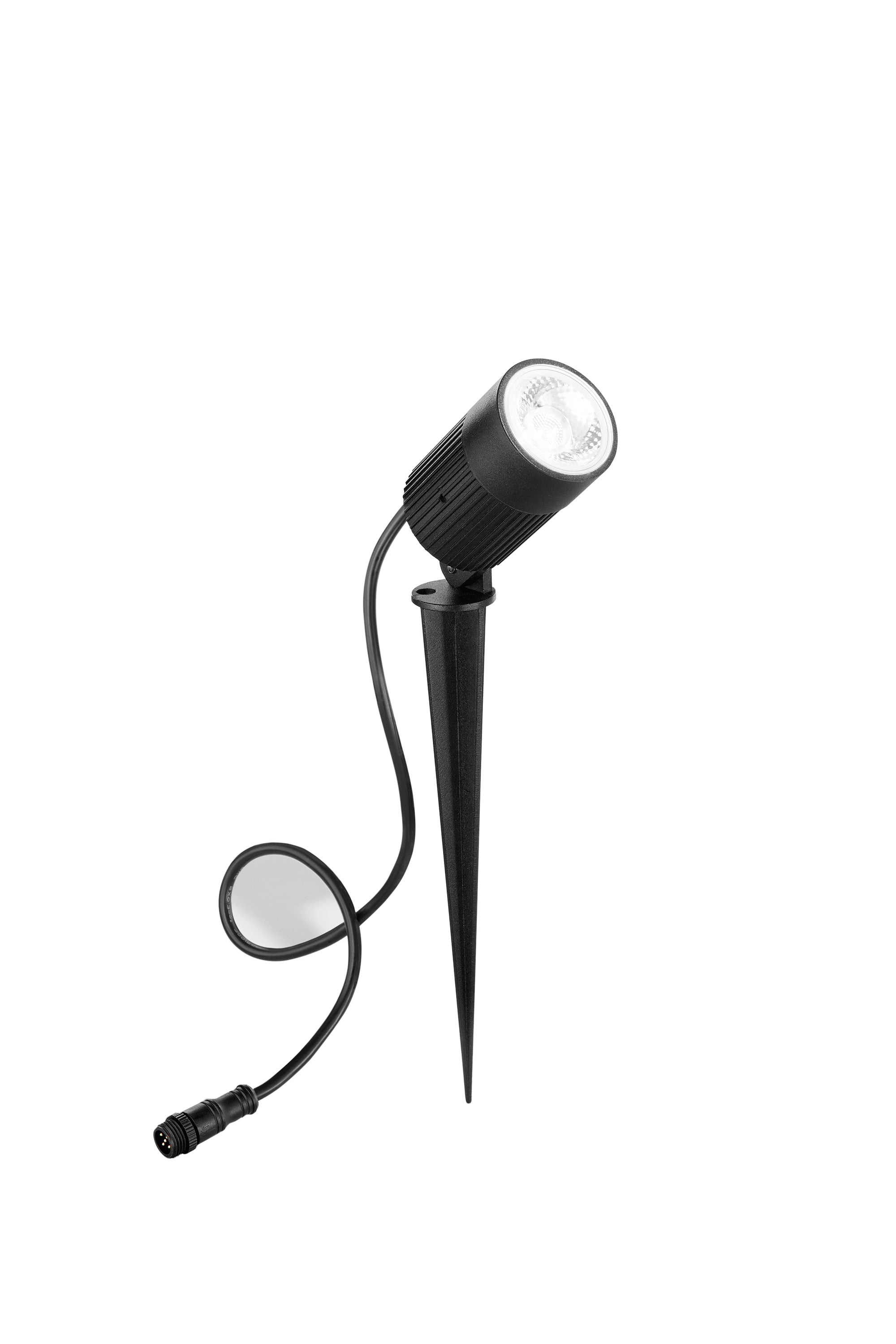 "Proiettore HAYDON nero in alluminio, 15W, CCT con picchetto incluso"
