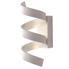 "Applique LED HELIX in alluminio bianca e argento 3000K (Luce calda)"
