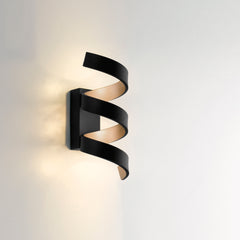 APPLIQUE LED HELIX NERA E ORO 9W 720LM 4000K 10X13,5X26CM