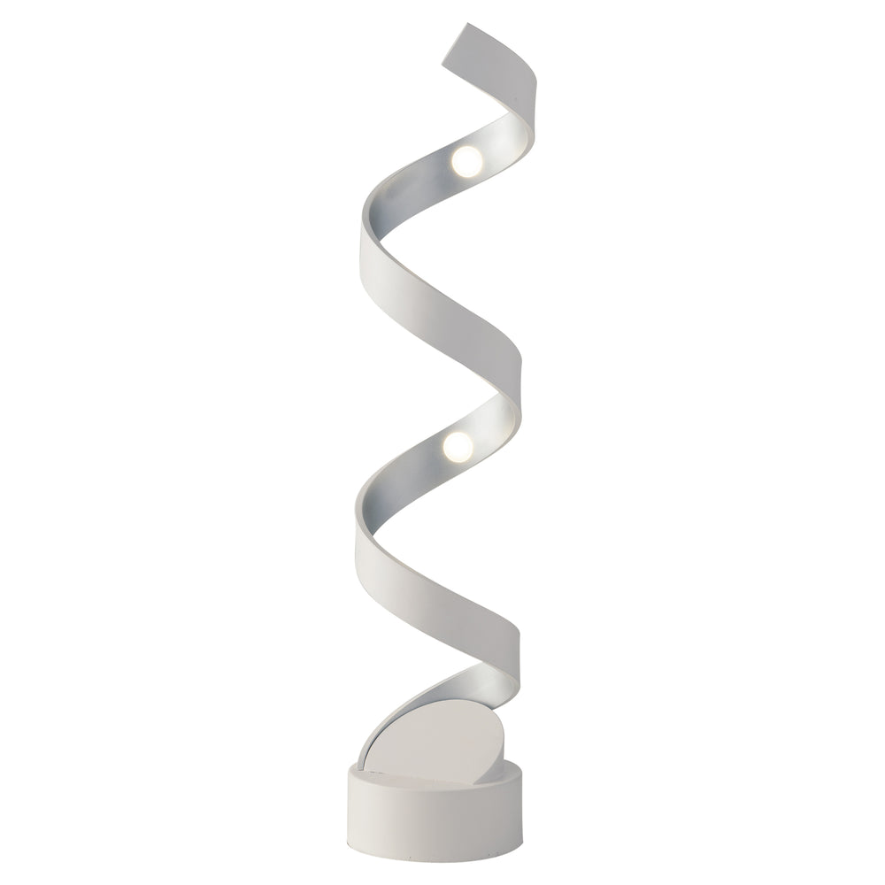 LUME LED HELIX BIANCO E ARGENTO 12W 740LM 3000K 14,5X14,5X66CM