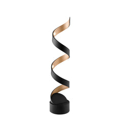 "Lampada da tavolo LED HELIX in alluminio nera e oro 4000K (luce naturale)"