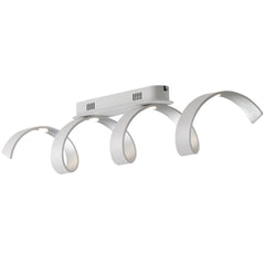 "Plafoniera LED HELIX in alluminio bianca e argento 4000K (Luce naturale)"