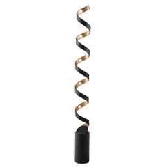 PIANTANA LED HELIX NERA E ORO 30W 1700LM 4000K 14,5X14,5X152CM