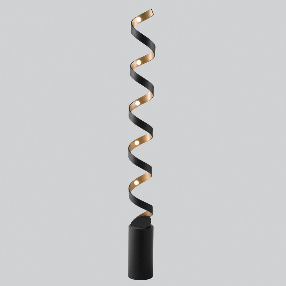 PIANTANA LED HELIX NERA E ORO 30W 1700LM 4000K 14,5X14,5X152CM