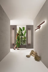 APPLIQUE LED HERCULES CORTEN IN ALLUMINIO E DIFFUSORE IN PC 47W 6800LM CCT 2700/3500/4000K IP65 60X55X2000MM