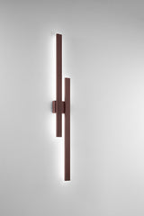 APPLIQUE LED HERCULES CORTEN IN ALLUMINIO E DIFFUSORE IN PC 47W 6800LM CCT 2700/3500/4000K IP65 60X170X1420MM