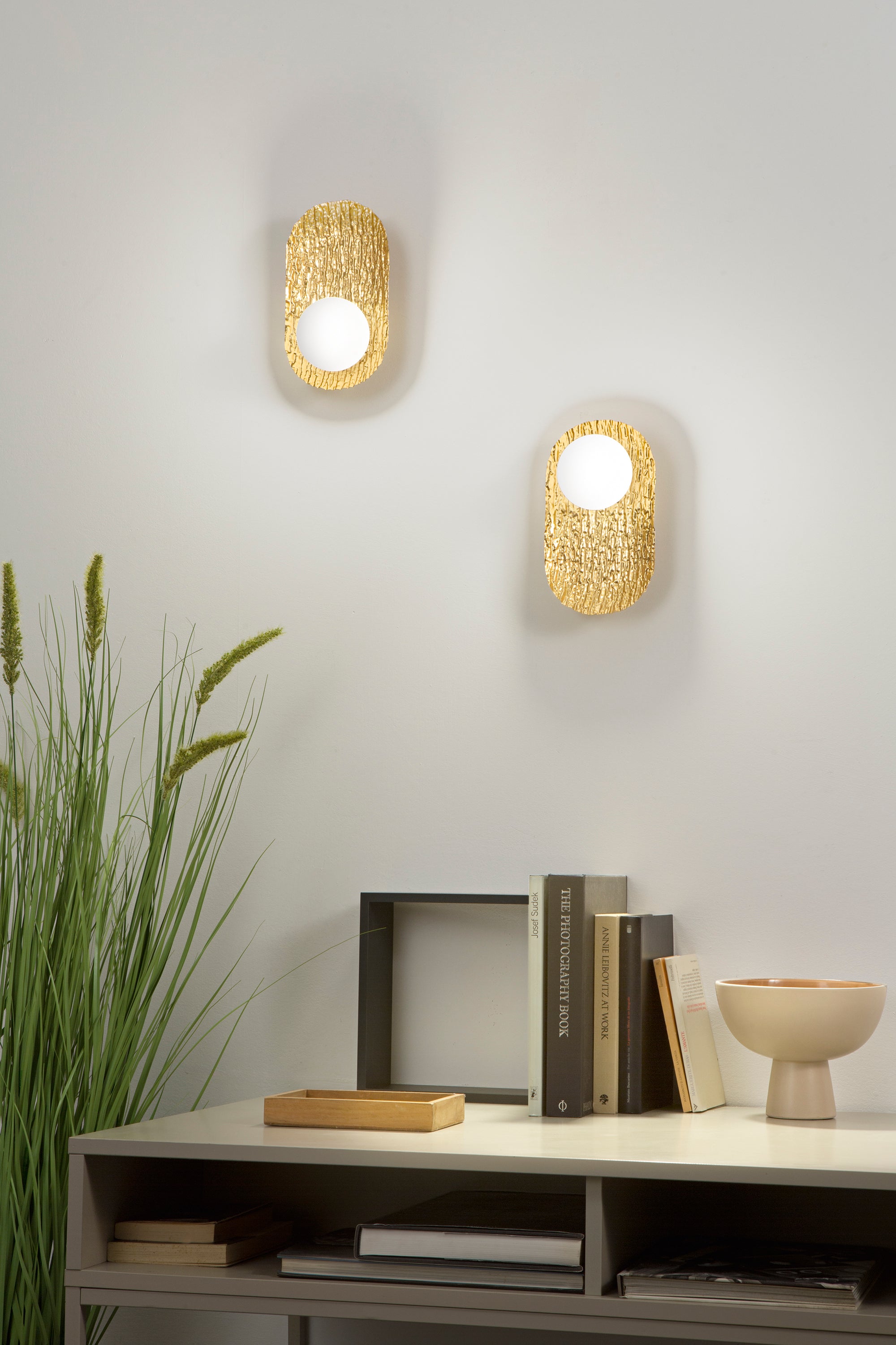 APPLIQUE LED HOCKEY ORO IN METALLO+ALLUMINIO 6W CCT 2700/3200/4000K 36X18X14CM