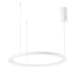 "Sospensione LED HOOP in alluminio bianca diffusore in acrilico e cavi regolabili, CCT, Ø 120cm."