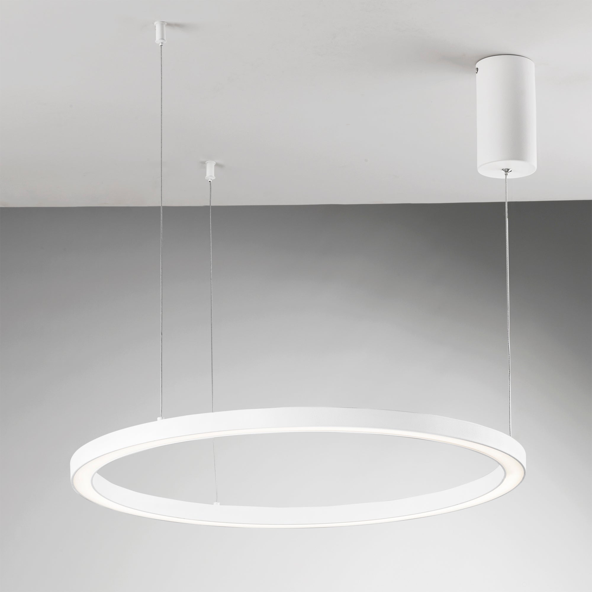 SOSPENSIONE LED HOOP BIANCA 60W 9000LM CCT 120X120X150CM